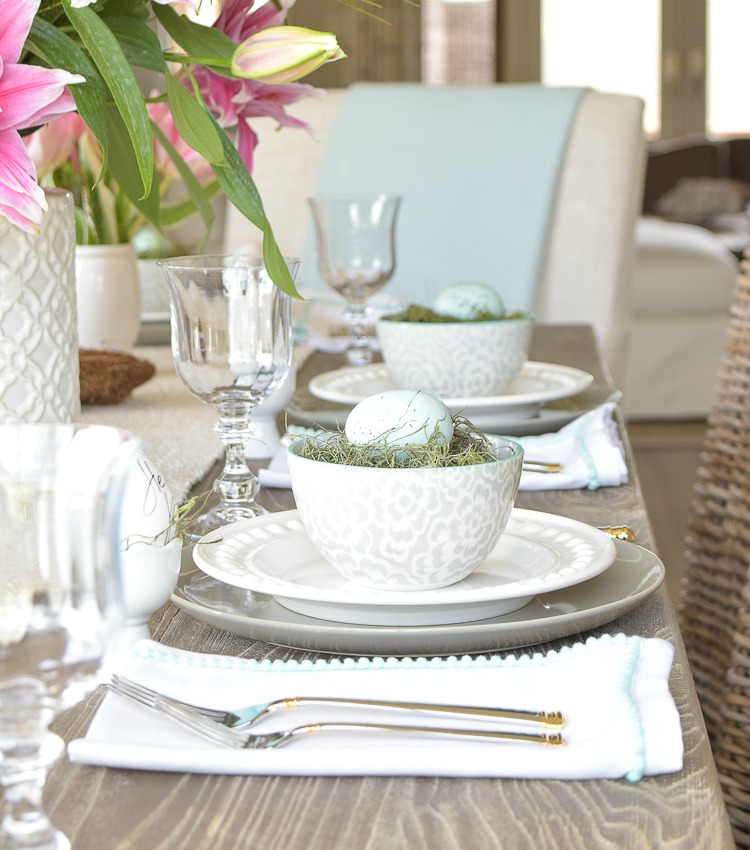 Casual Elegant Easter Table Scape