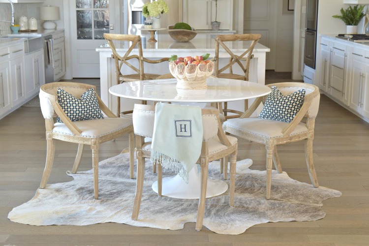 tulip table betwixt fabric white kitchen carrara marble