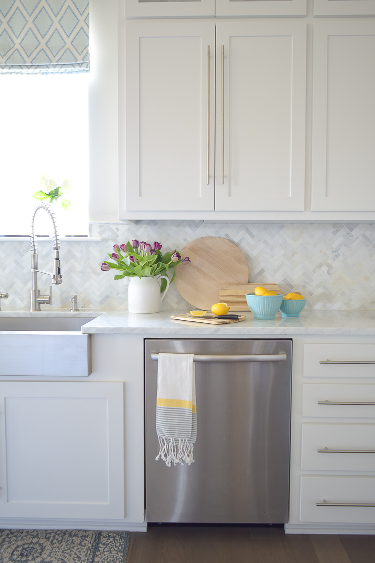 I love styling my counter tops, especially when I use pretty