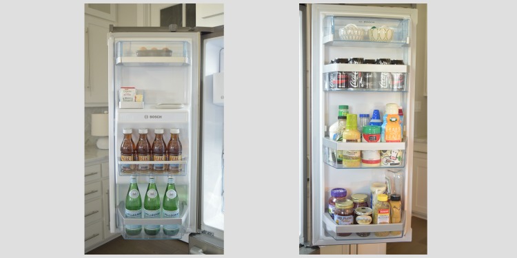 Organized Refrigerator Doors After