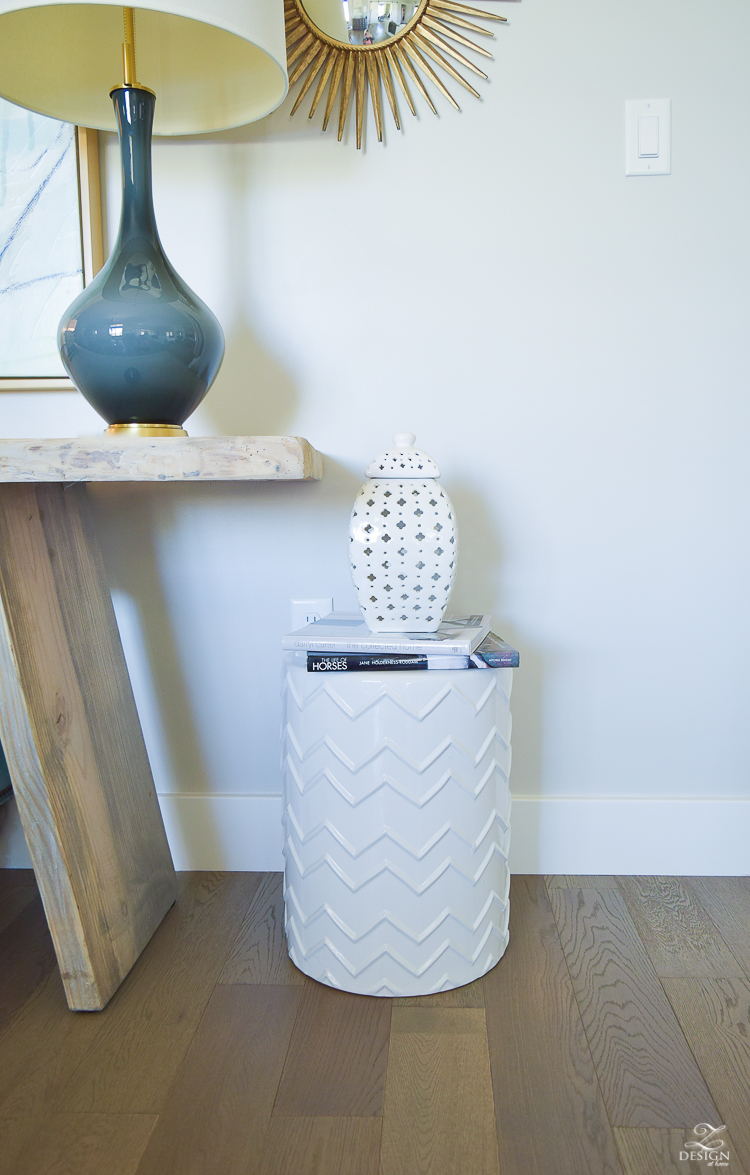 White Chevron Garden Stool Styling tips-3