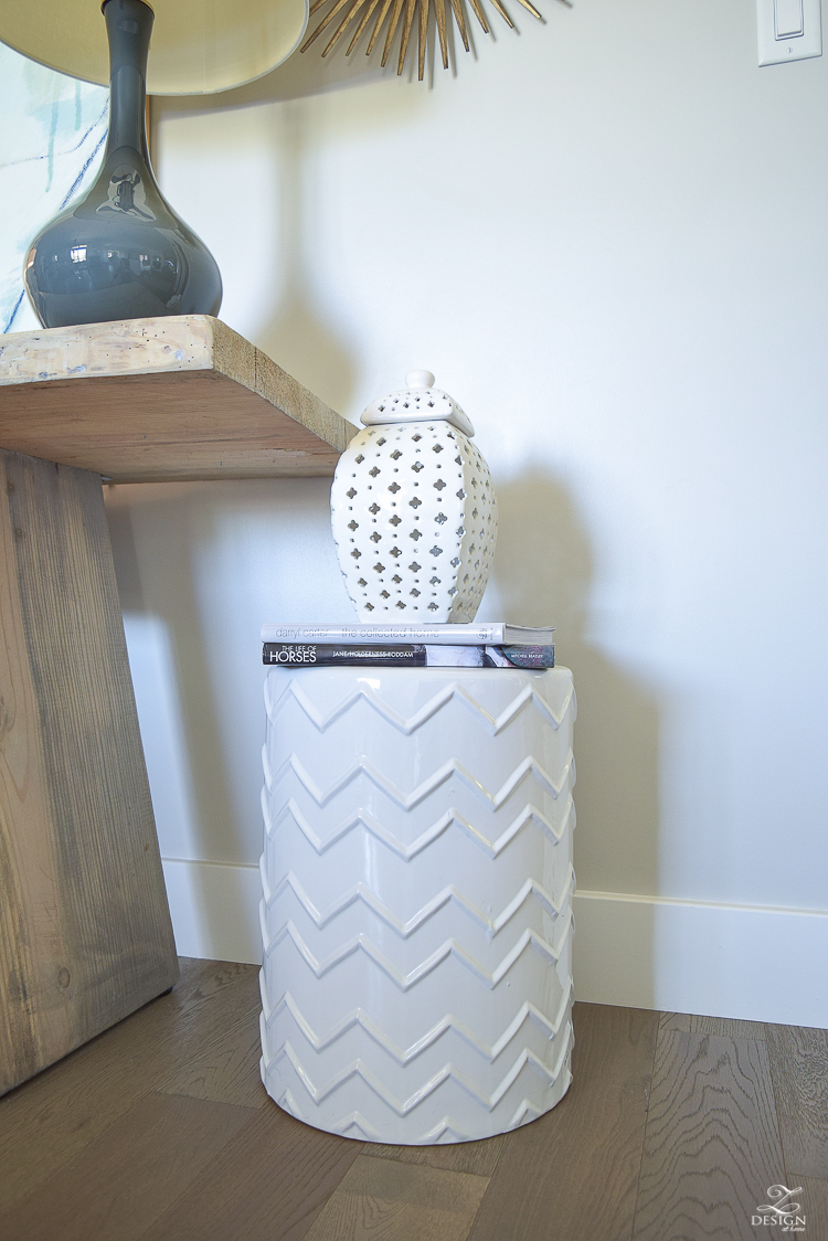 White Chevron Garden Stool Styling tips-4