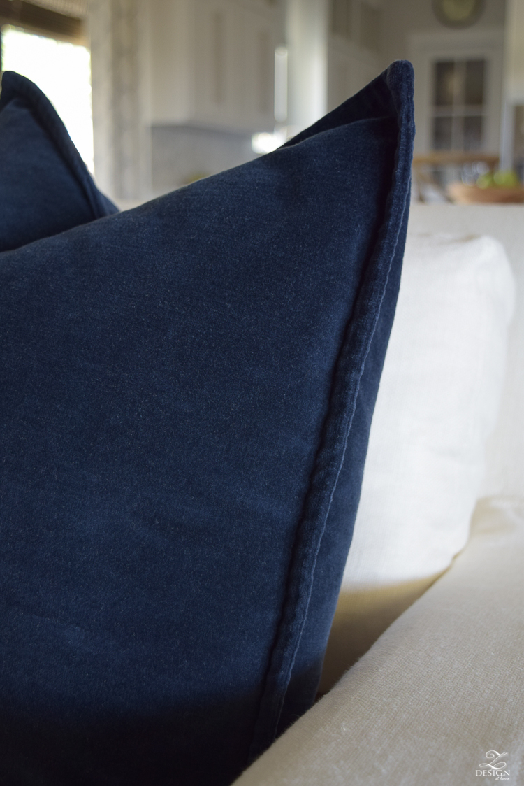 Navy velvet how to make a great pillow1