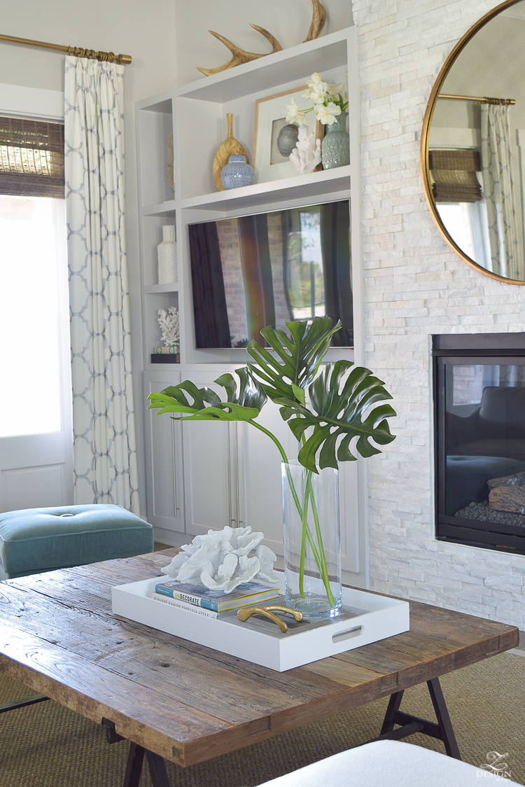 coffee Table Styling summer living room