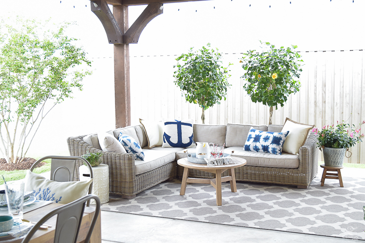 outdoor entertaining space RH Provence Sectional