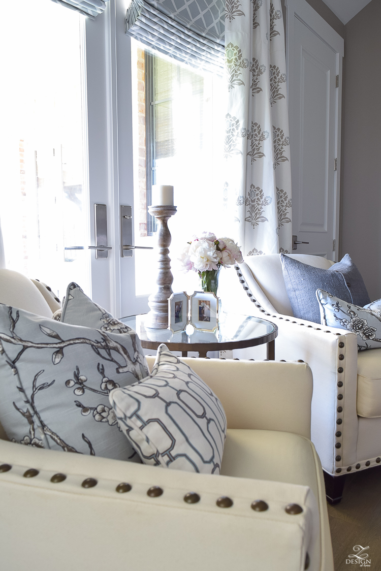 white peonies master bedroom sitting area