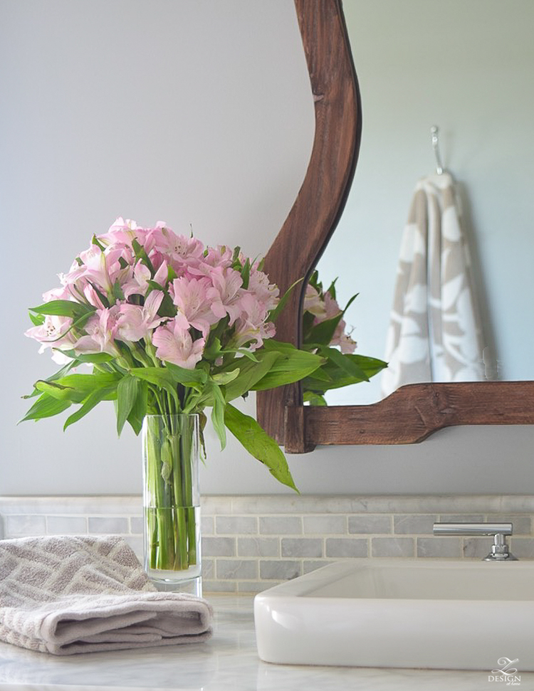 flowers on the bathroom vanity -1