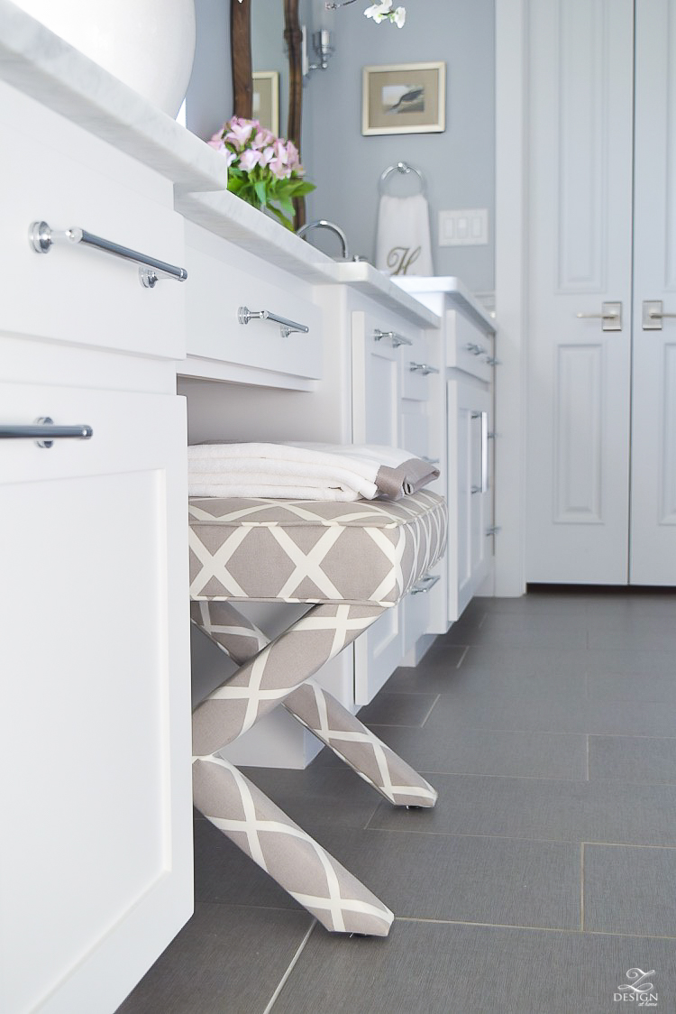 neutral transitional master bath white cabinets serena and lily x bench-1