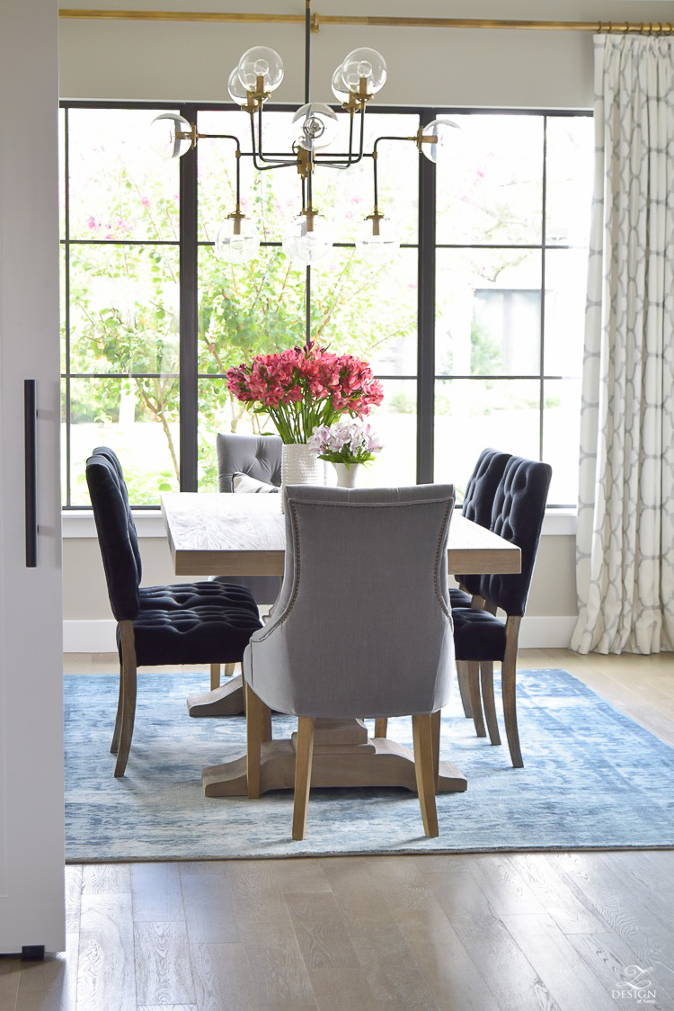 transitional modern dining room