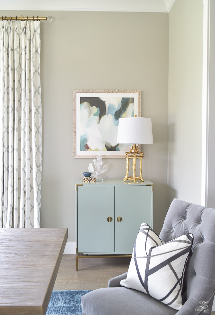 dining room reveal minted art aqua bar cabinet