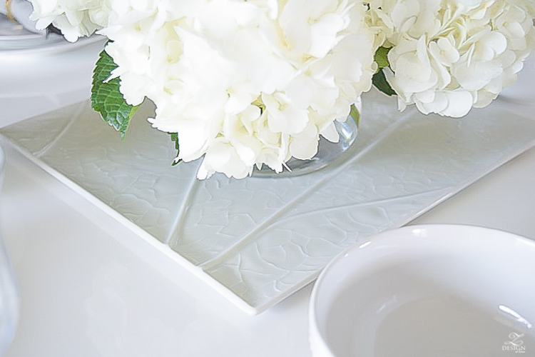 white textured vine platter
