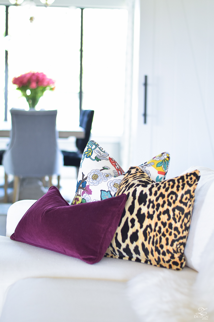 white-transitional-fall-living-room-chiang-mia-dragon-fabric-pillow-leaopard-pillows-fur-stools-kravet-riad-curtains-8