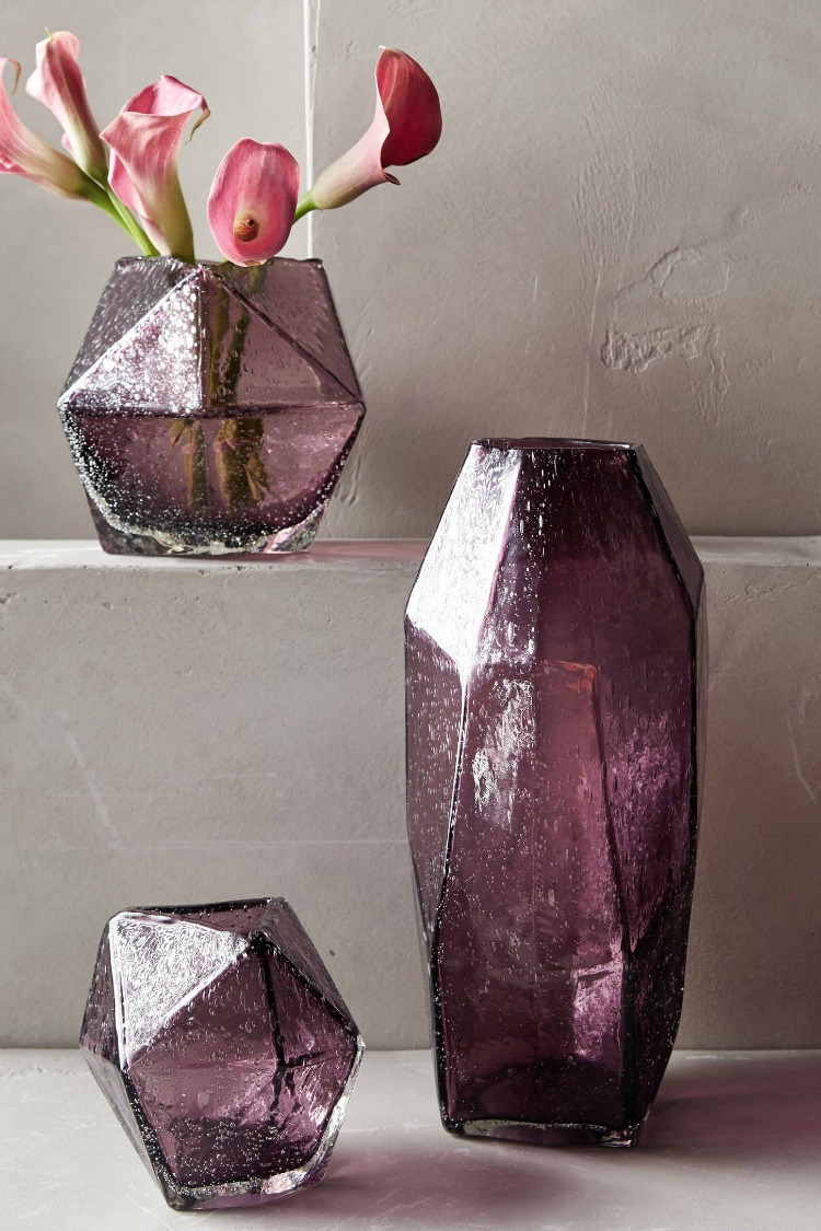 purple-plum-colored-faceted-blown-glass-vases