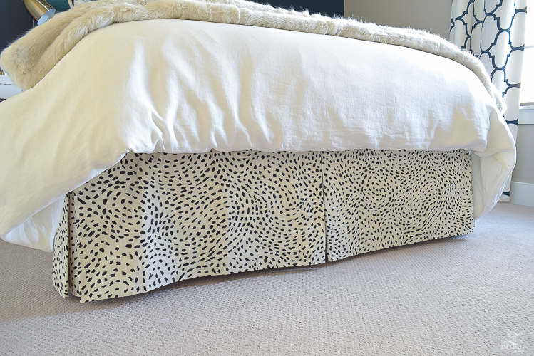 black-and-white-dalmation-fabric-custom-bedskirt-tailored-bedskirt-1