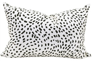 celestial night pillow dalmation dot pillow black and white dot pillow