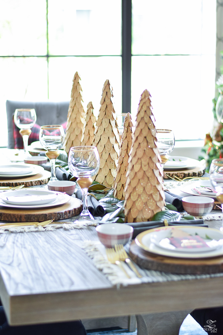 hristmas-tour-wood-themed-table-setting-plaid-bowl-magnolia-garland-black-tufted-chairs-3