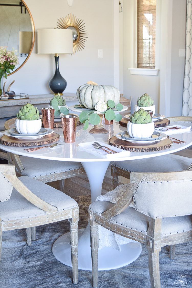 simple-thanksgiving-table-scape-copper-flatware-pumpkin-centerpiece-white-tulip-table-2