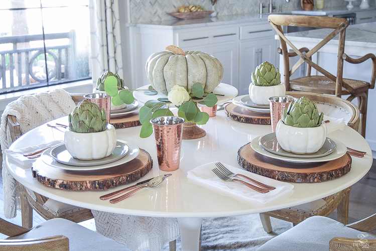 simple-thanksgiving-table-scape-copper-flatware-pumpkin-centerpiece-white-tulip-table-4