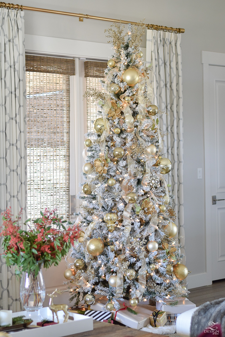 christmas-home-tour-white-and-gold-christmas-tree-9ft-flocked-tree-modern-gift-wrap-kravet-riad-curtains-6