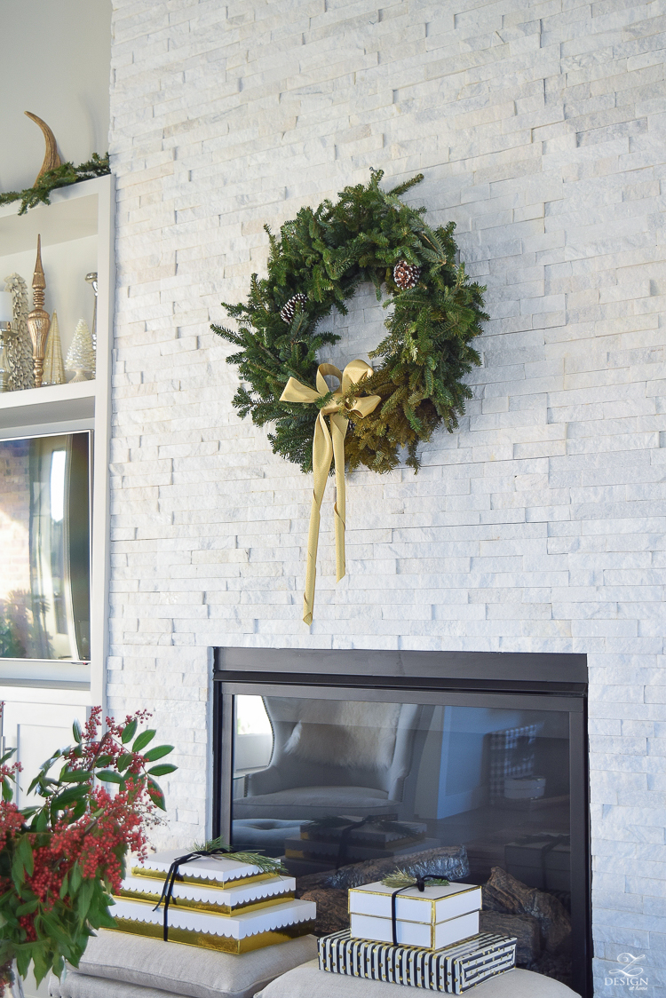 christmas-home-tour-coffee-table-styling-for-christmas-white-stone-fireplace-rustic-coffee-table-2