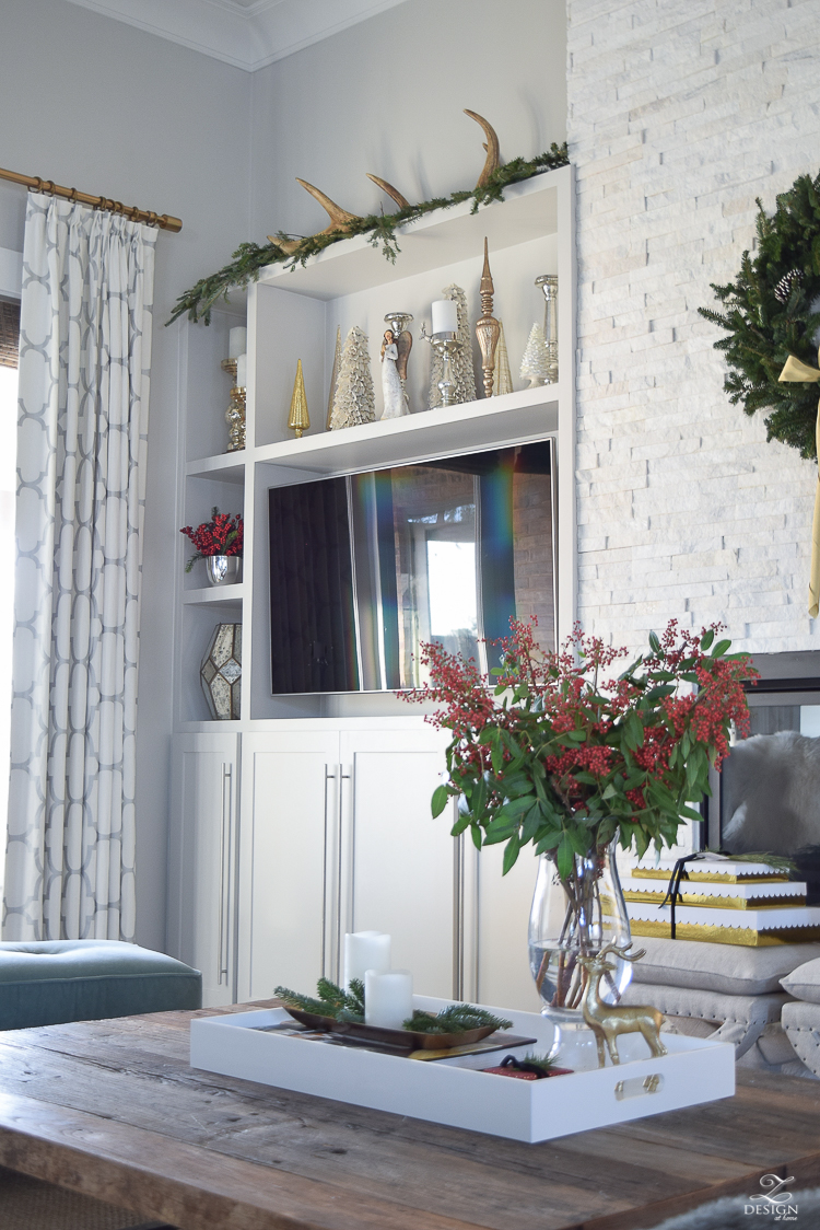 christmas-home-tour-gray-wingback-chair-with-brass-nailheads-christmas-shelf-styling-2