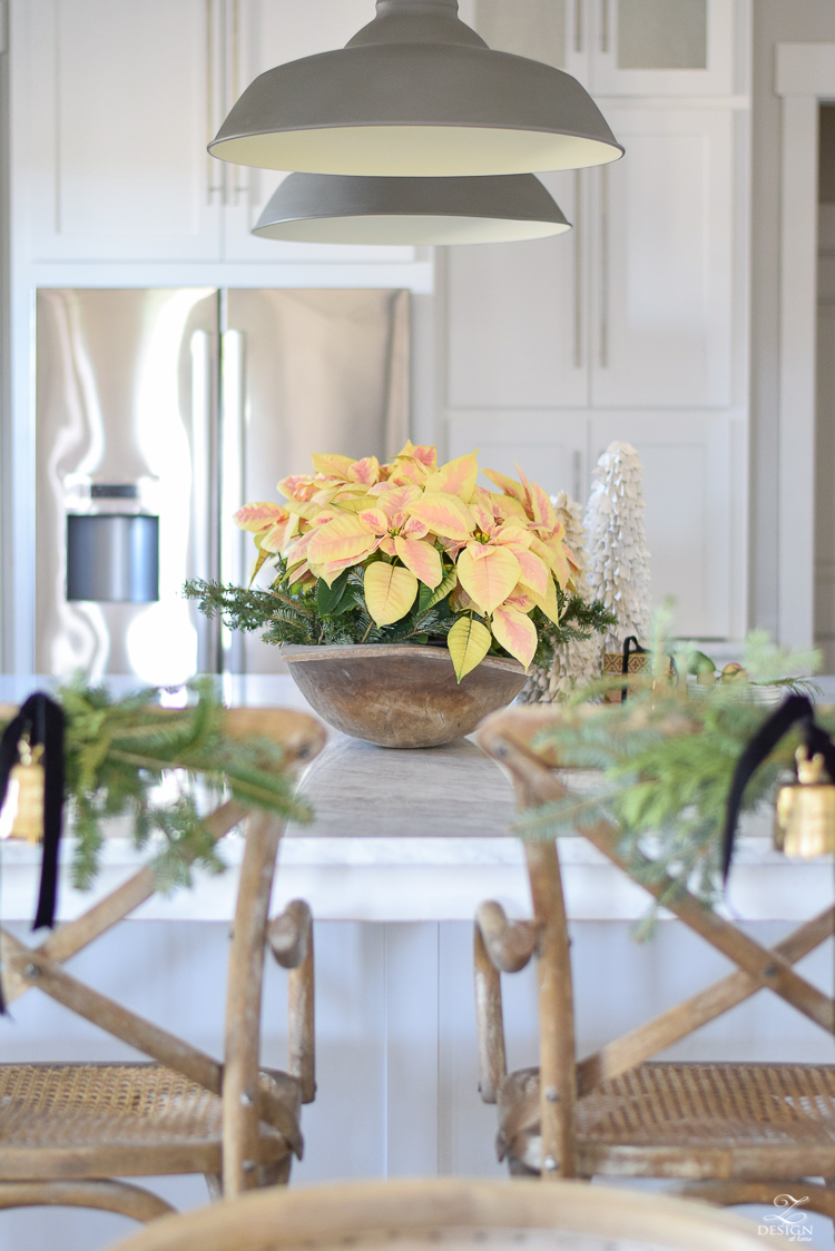 white-modern-farmhouse-kitchen-with-white-carrara-marble-and-white-herringbone-backsplash-christmas-deocr-for-the-kitchen-vintage-barn-pendants-large-dough-bowl-15