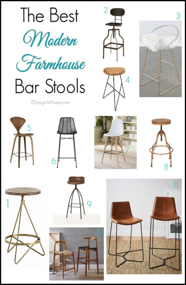 The Best Modern Farmhouse Bar Stools ( + an update on mine) ZDesign