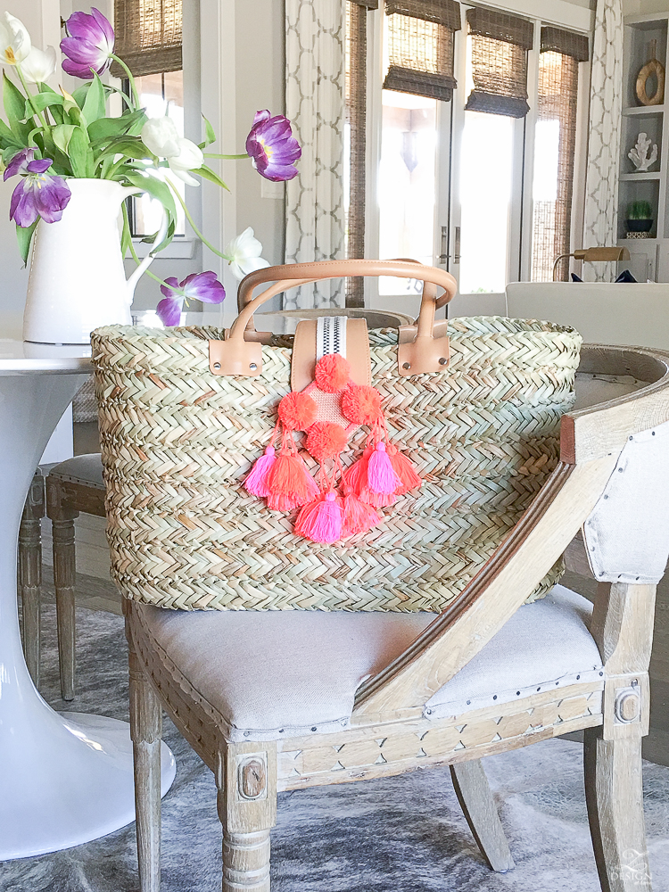 home decor accessories with fringe tassels and pom poms natural straw beach bag with tassels and fringe-1