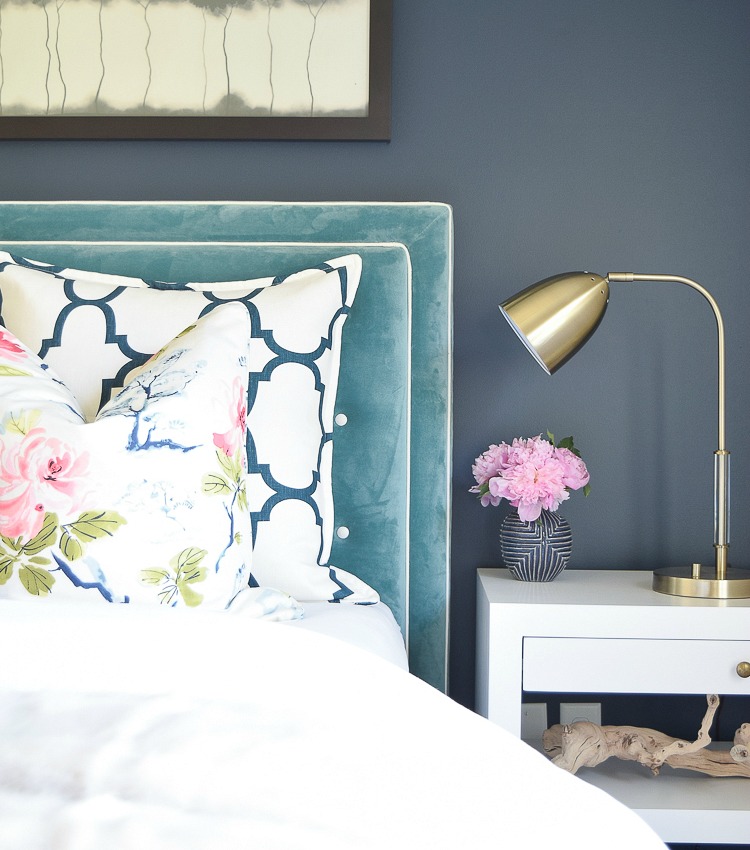 Basic to Beautiful Custom Velvet Headboard