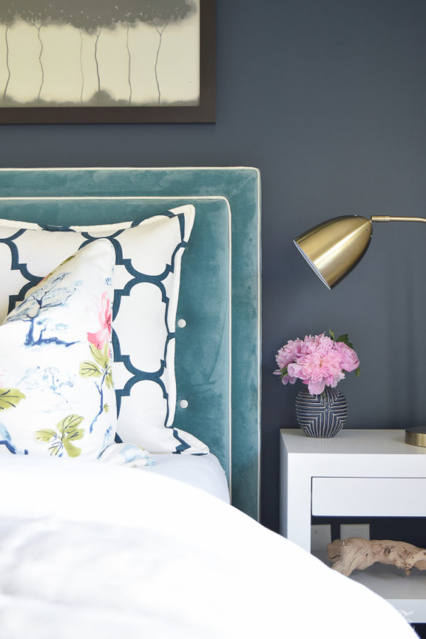 Basic to Beautiful Custom Velvet Headboard - ZDesign At Home