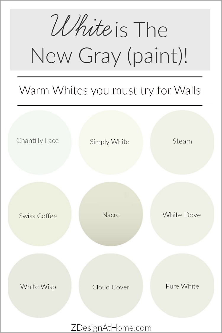 The Best Warm White Paints by Benjamin Moore & Sherwin Williams