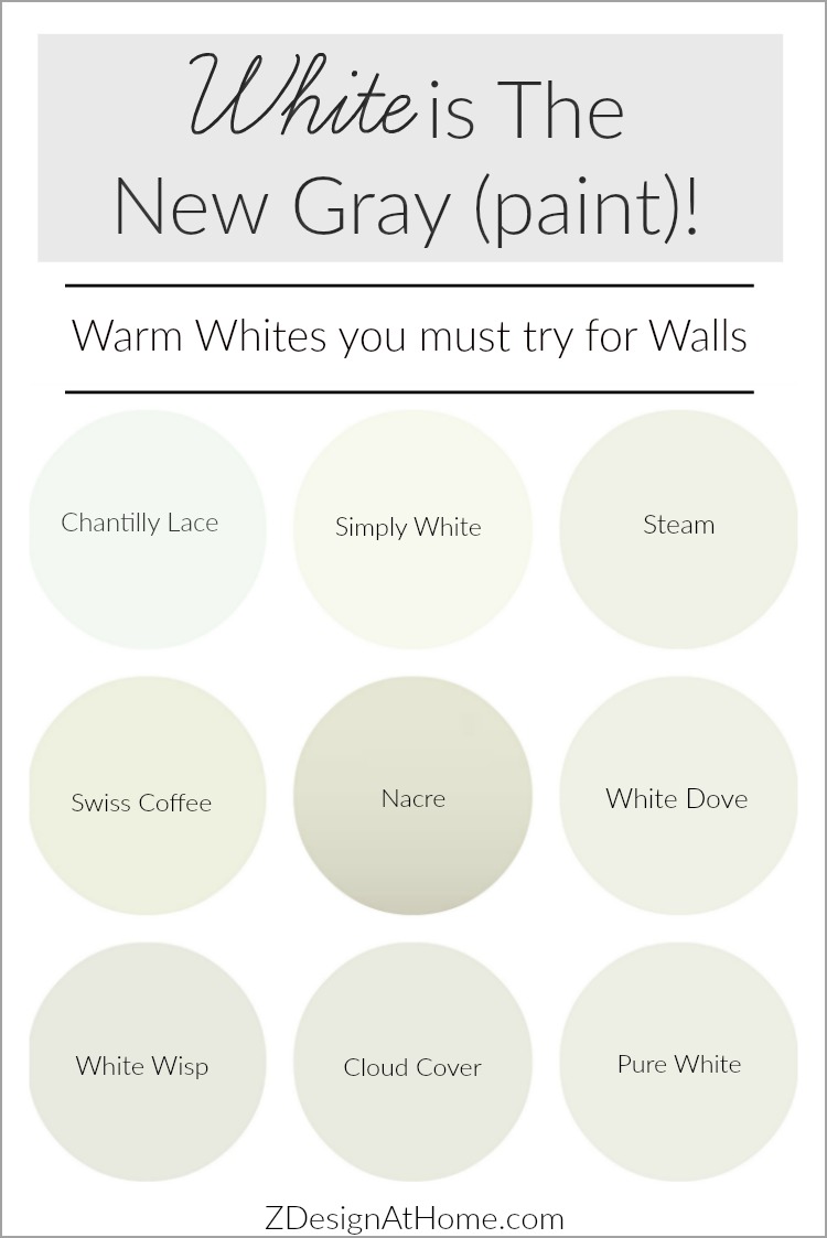 White is the New Gray (Paint)! - ZDesign At Home