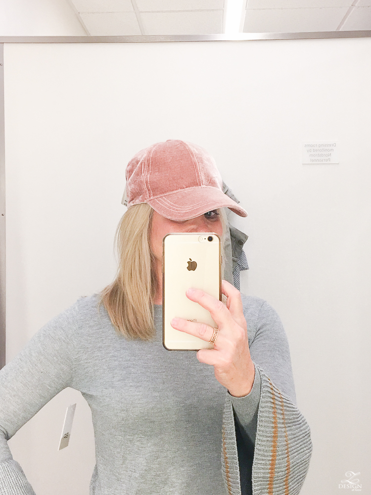 Hinge pink rosette hat nordstrom anniversary sale 2017 gray sweater with bell sleve with gold trim fall 2017 fashion-1