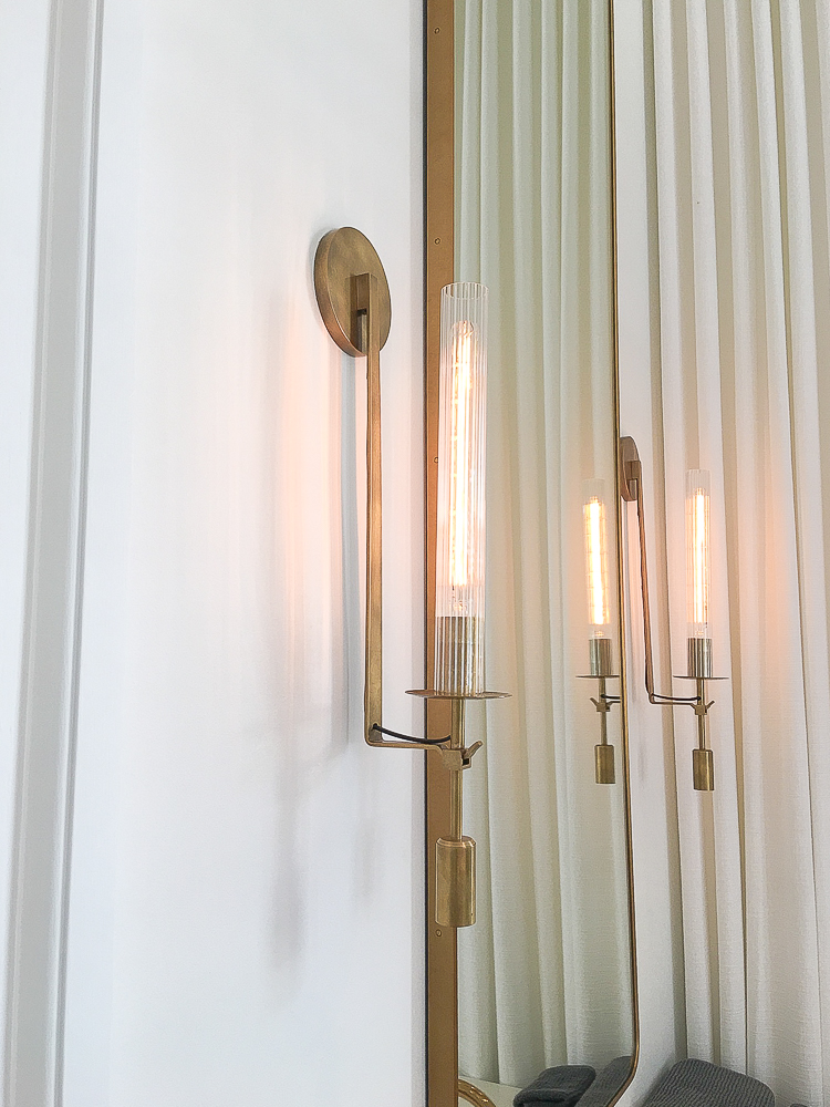 Custom Home Build Journey Inspiration Building a custom home in houston, texas modern brass bath sconce from RH