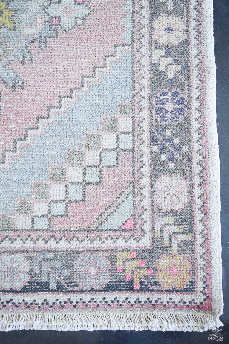 Turkish, vintage rugs with muted shades and subtle pattern perfect for any space