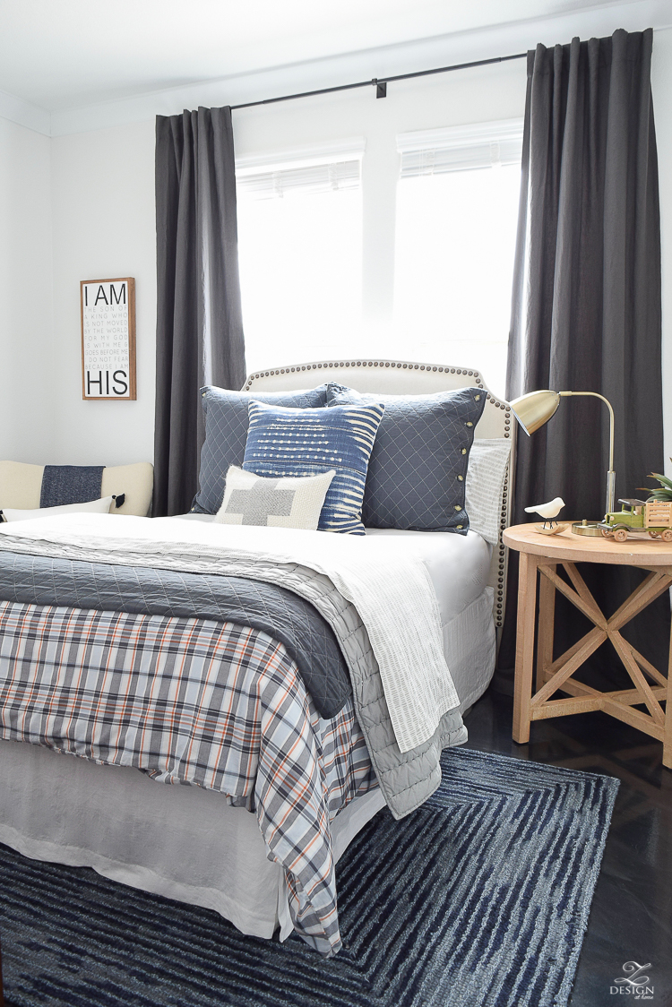 Boy's Boho Chic Bedroom Reveal + Tips for Layering Any Bed