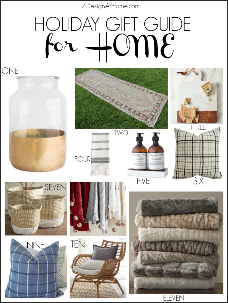 ZDesign At Home Holiday gift guide for the home decor lover - from your favorite home decor bloggers