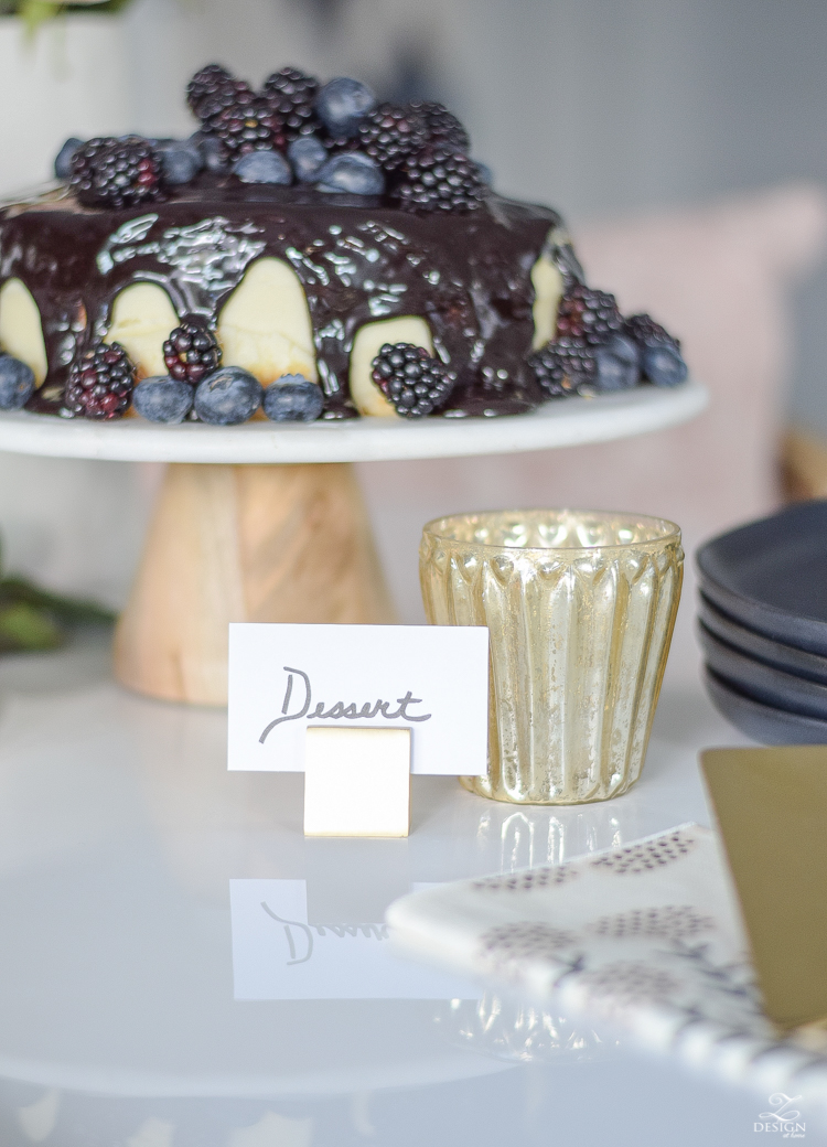 How to dress up a store bought cake and create a beautiful dessert station to swoon your guests