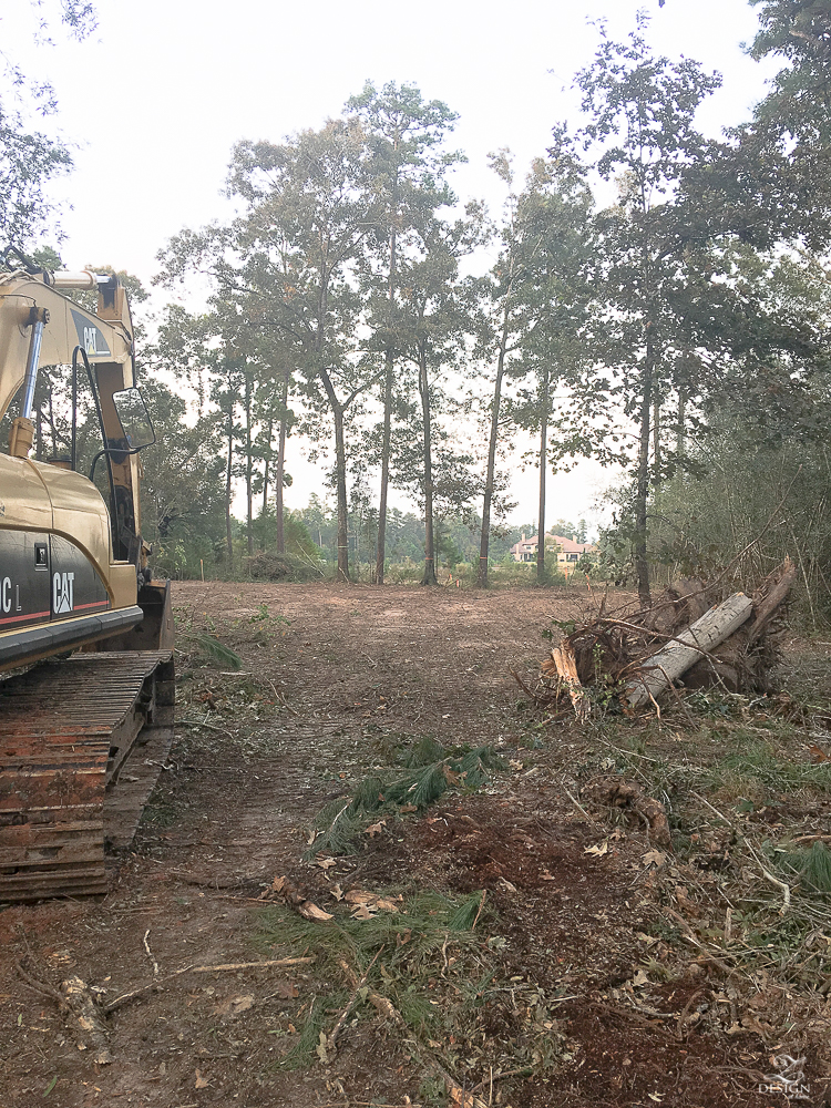 Tips for saving trees while clearing your lot - new construction on the lake in Houston Texas