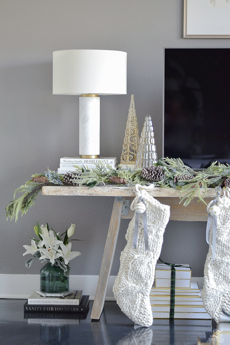 Christmas Living Room by ZDesign At Home - Christmas Tour - Boho Glam living room tour