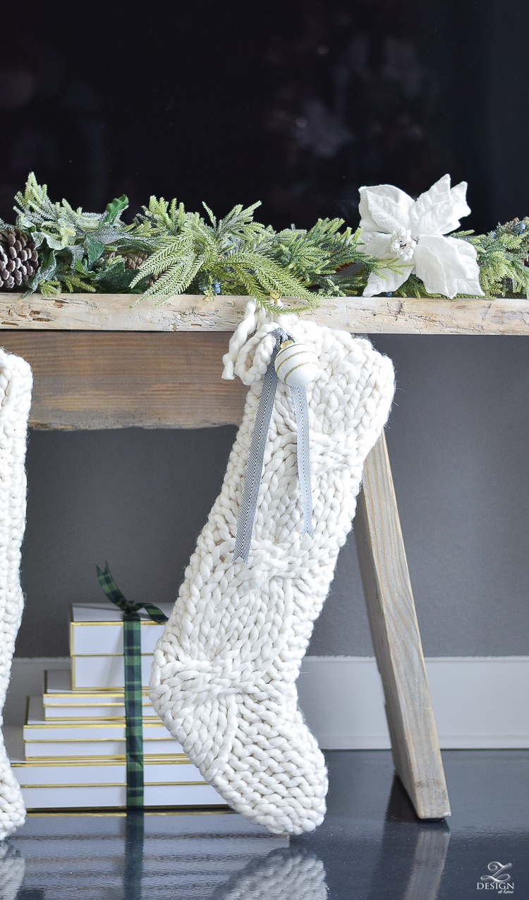 Oversized cable knit stocking