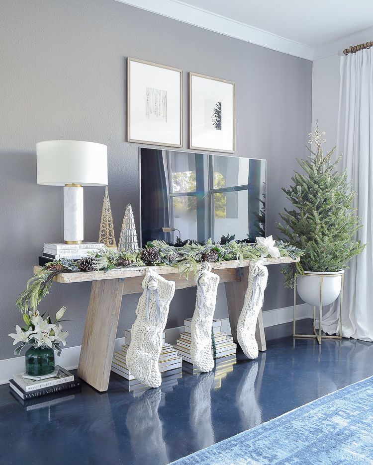 ZDesign At Home Christmas Living Room Tour - A boho chic Christmas tour