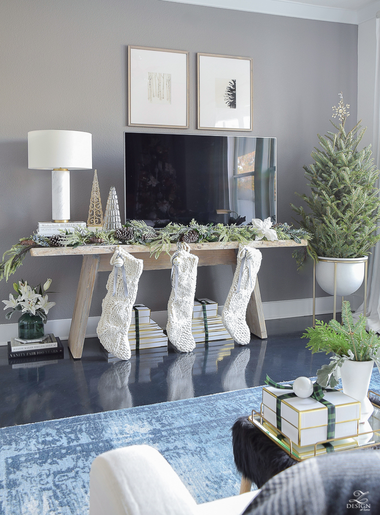 Boho glam Christmas living room tour