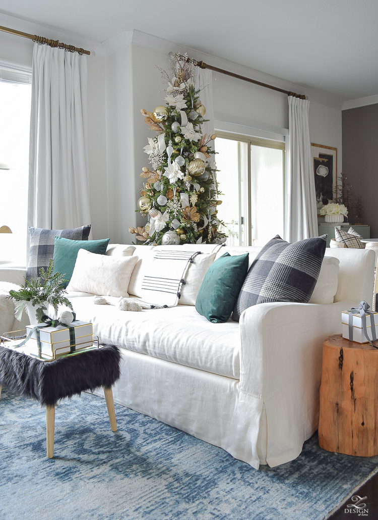 A Christmas Living Room Tour with ZDesign At Home - A Stroll Thru Life Christmas Tour