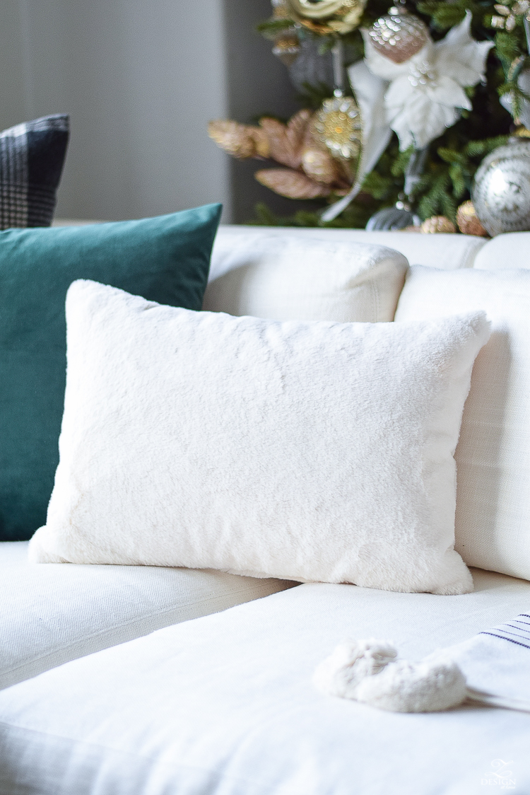 Christmas Pillow Collection in a boho glam living room