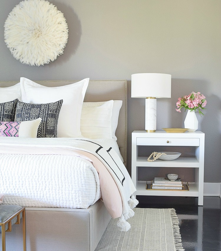 Shades of Pink Spring Bedroom Home Tour