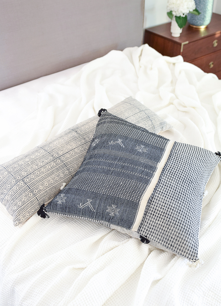 Boho pillows for the One Room challenge bedroom - ZDesign At Home