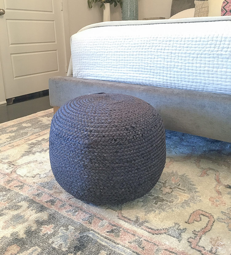 blue just pouf - one room challenge, week 4 ZDesign At Home