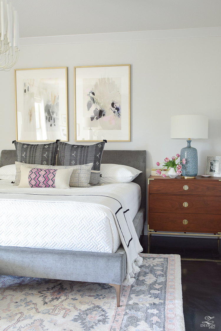 One Room Challenge Master Bedroom Reveal - ZDesign At Home - Transitional Modern Bedroom