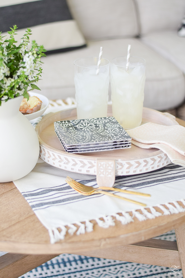Styled + Set Entertaining Tour - summer patio entertaining for two